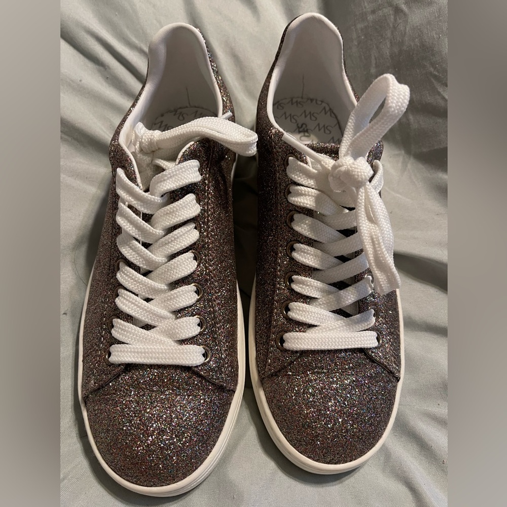 Stuart Weitzman Glitter Sneakers Size 5.5